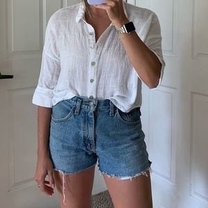 Lee high rise denim shorts